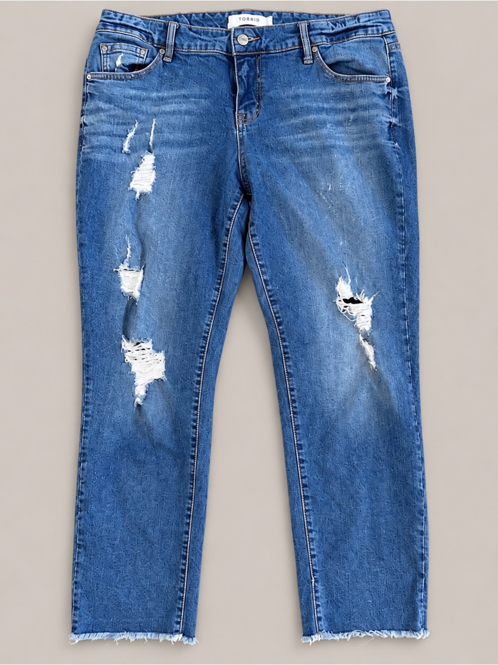 Torrid Boyfriend Jeans 16R Distressed Stretch Plus Casual
